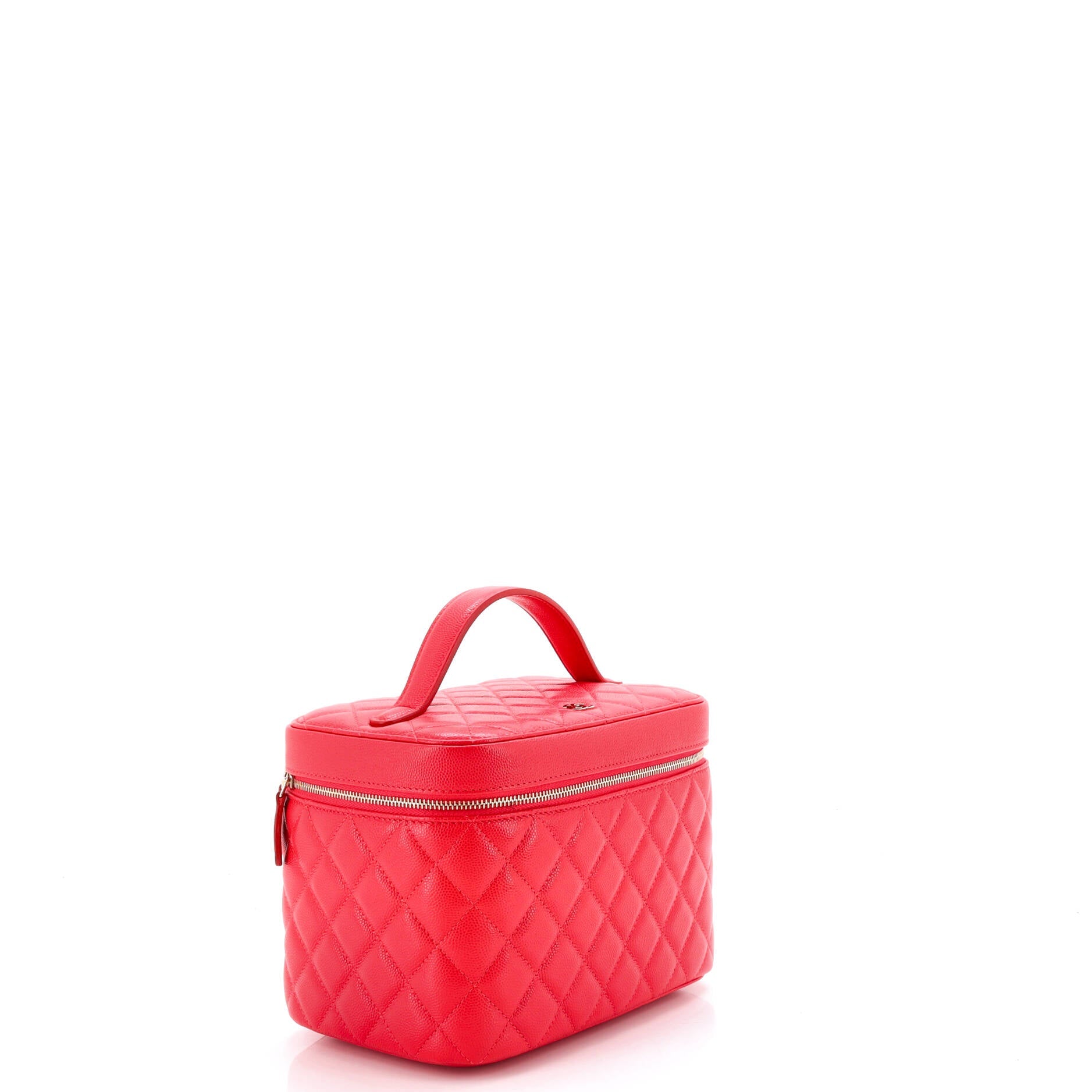 Classic Vanity Case Quilted Caviar Medium