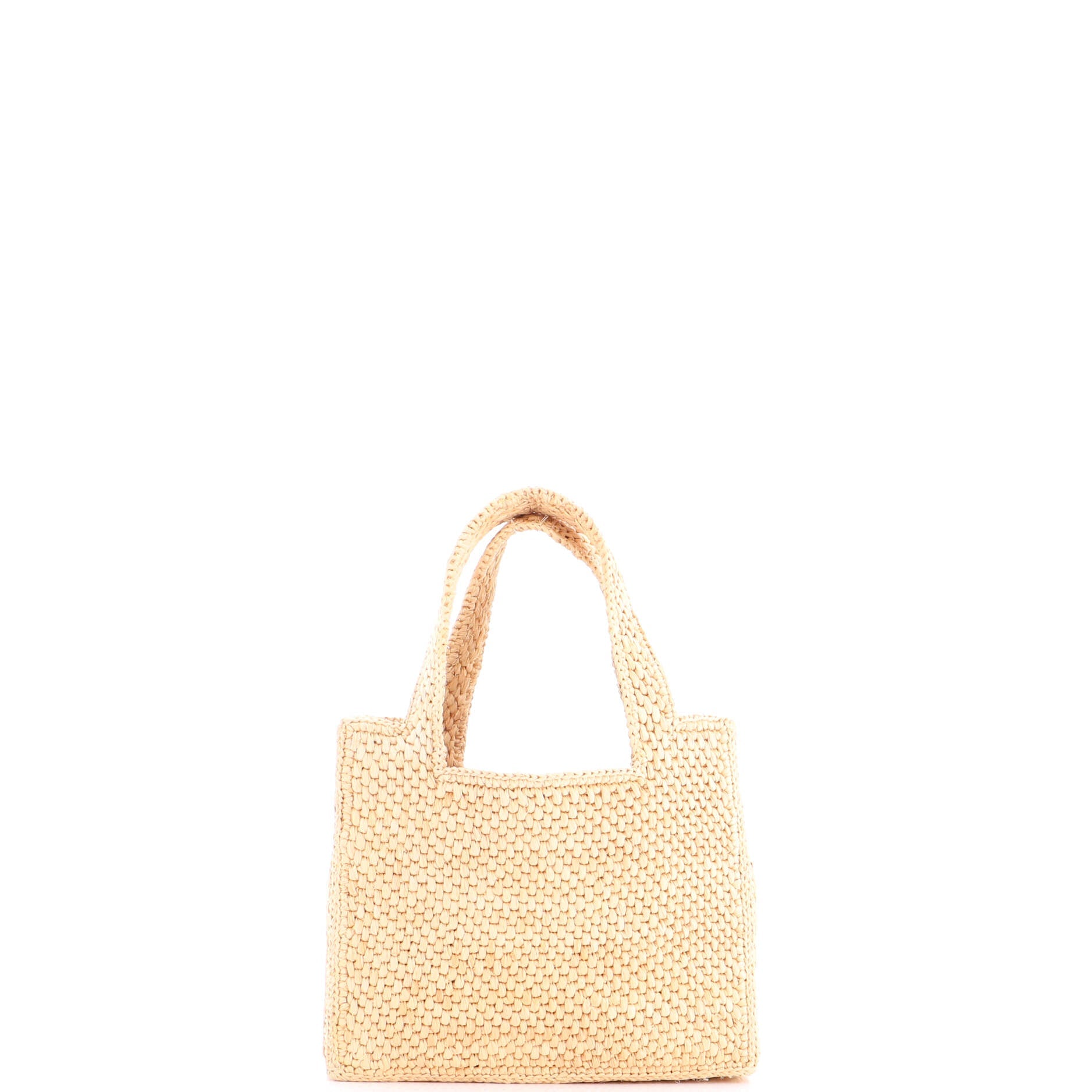 Paula's Ibiza Logo Convertible Tote Raffia Small