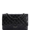 So Black Reissue 2.55 Flap Bag Quilted Glazed Calfskin 226