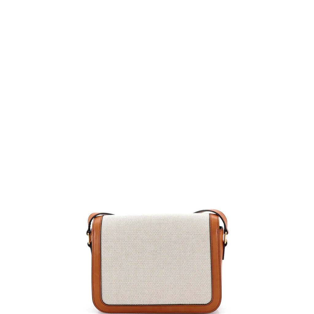 Triomphe Shoulder Bag Canvas with Leather Medium