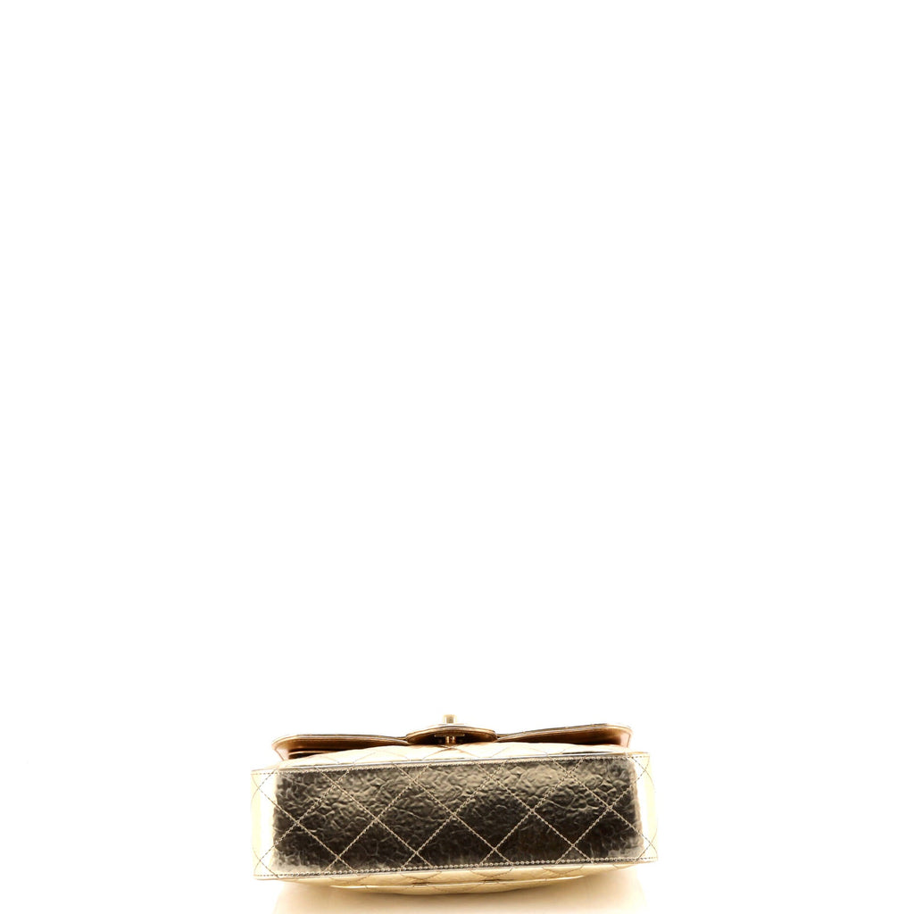 Classic Double Flap Bag Quilted Hammered Metallic Calfskin Small