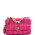 19 Flap Bag Quilted Tweed Medium