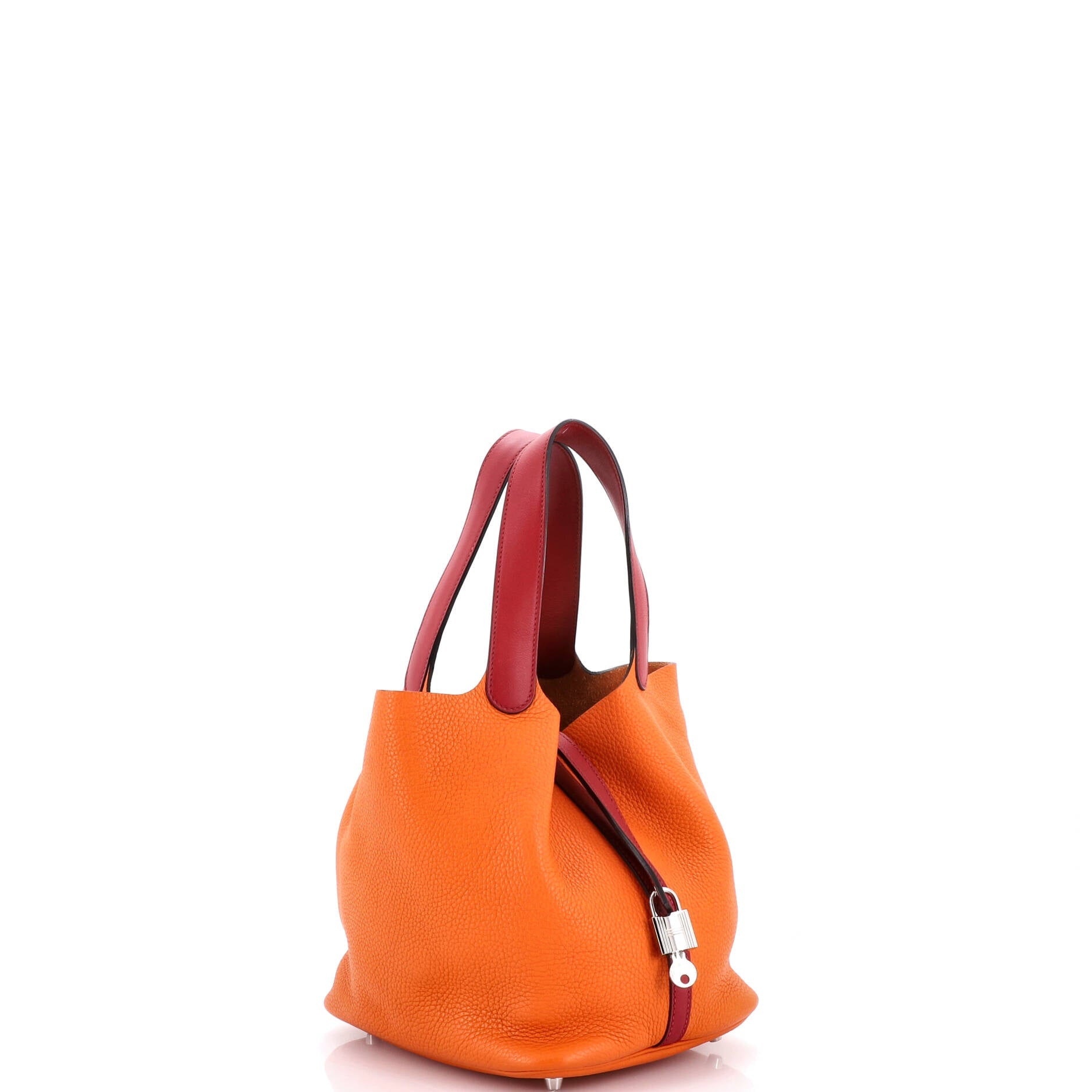 Bicolor Picotin Lock Bag Clemence with Swift MM