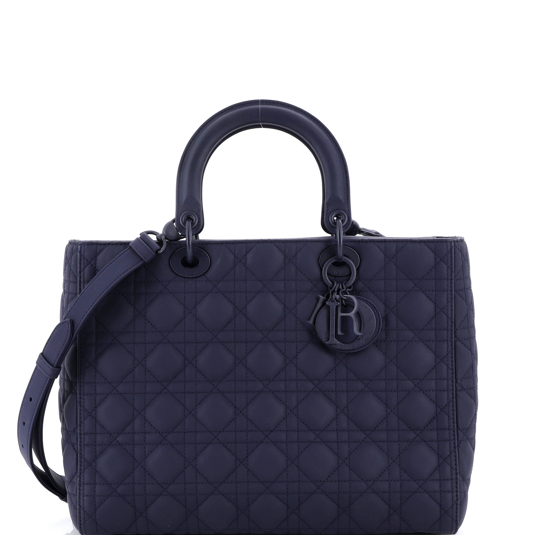 Ultra Matte Lady Dior Bag Cannage Quilt Calfskin Large