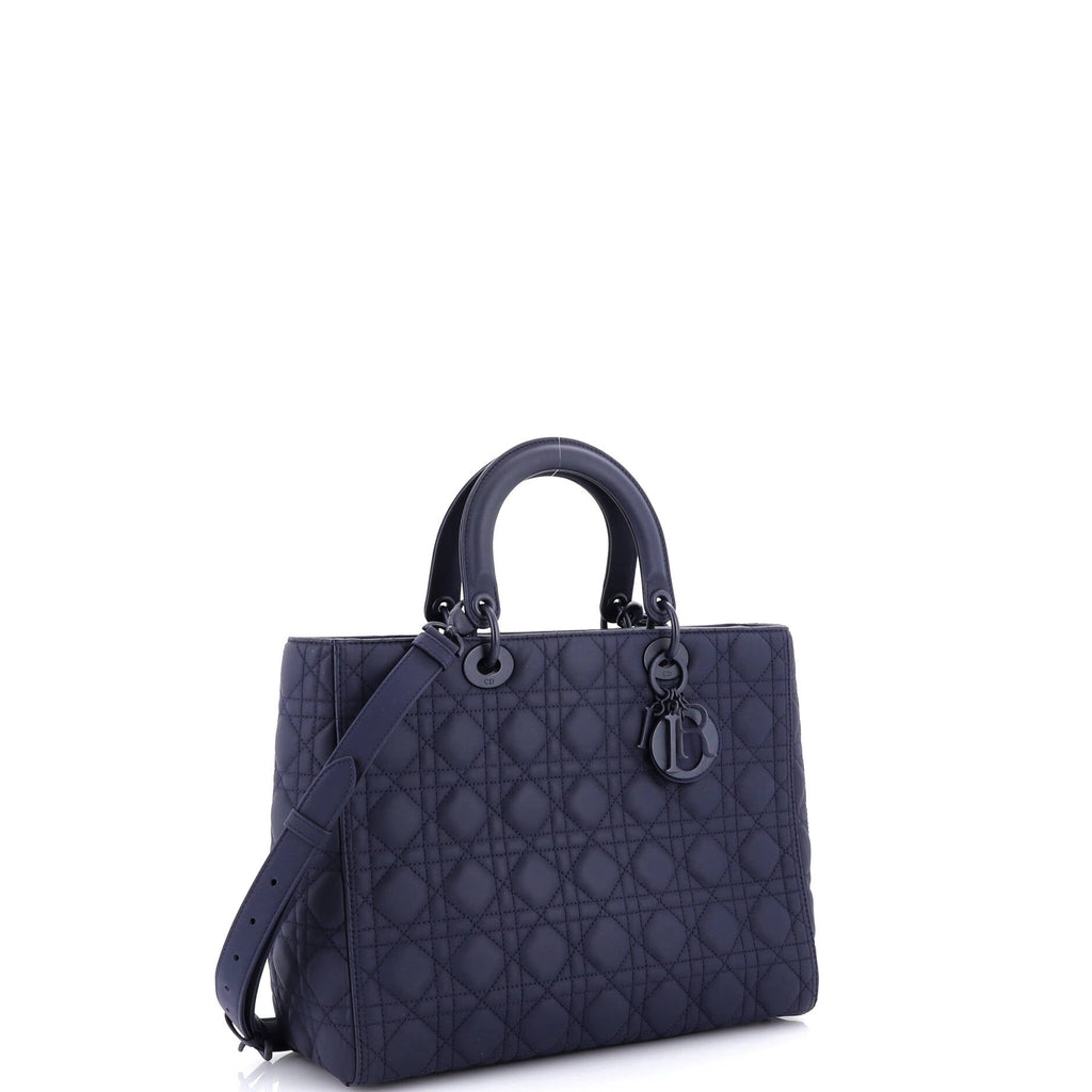 Ultra Matte Lady Dior Bag Cannage Quilt Calfskin Large