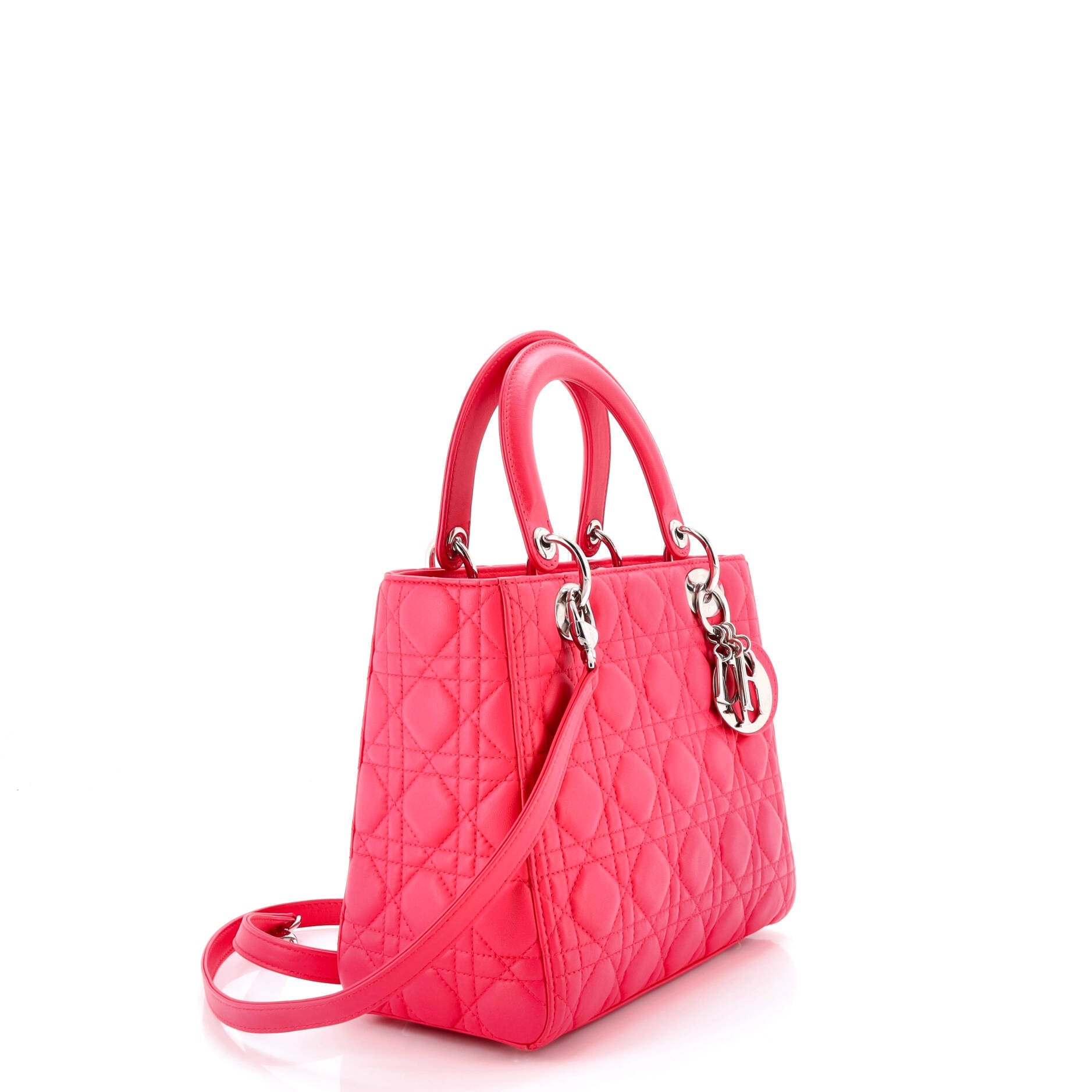 Lady Dior Bag Cannage Quilt Lambskin Medium