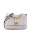 19 Flap Bag Quilted Leather Medium