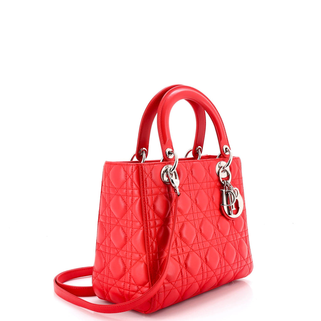 Lady Dior Bag Cannage Quilt Lambskin Medium