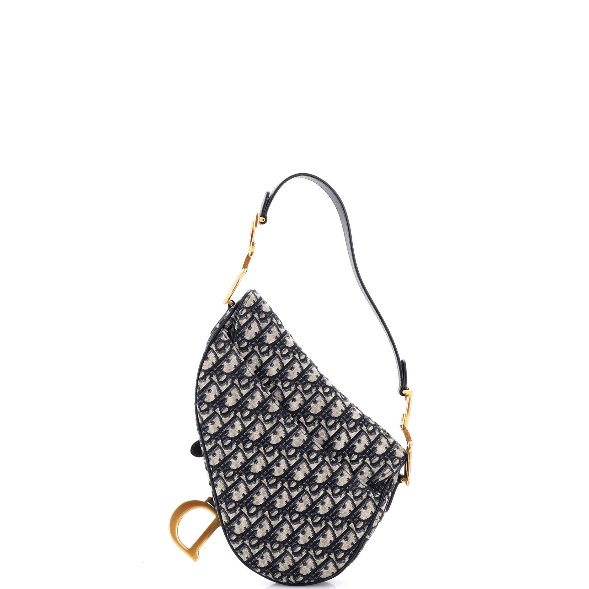 Saddle Handbag with Strap Oblique Canvas Medium