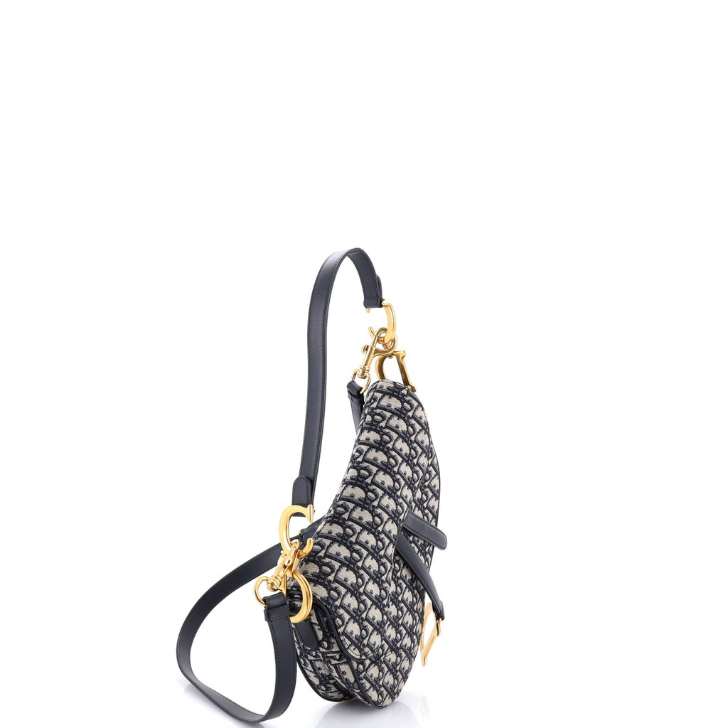 Saddle Handbag with Strap Oblique Canvas Medium