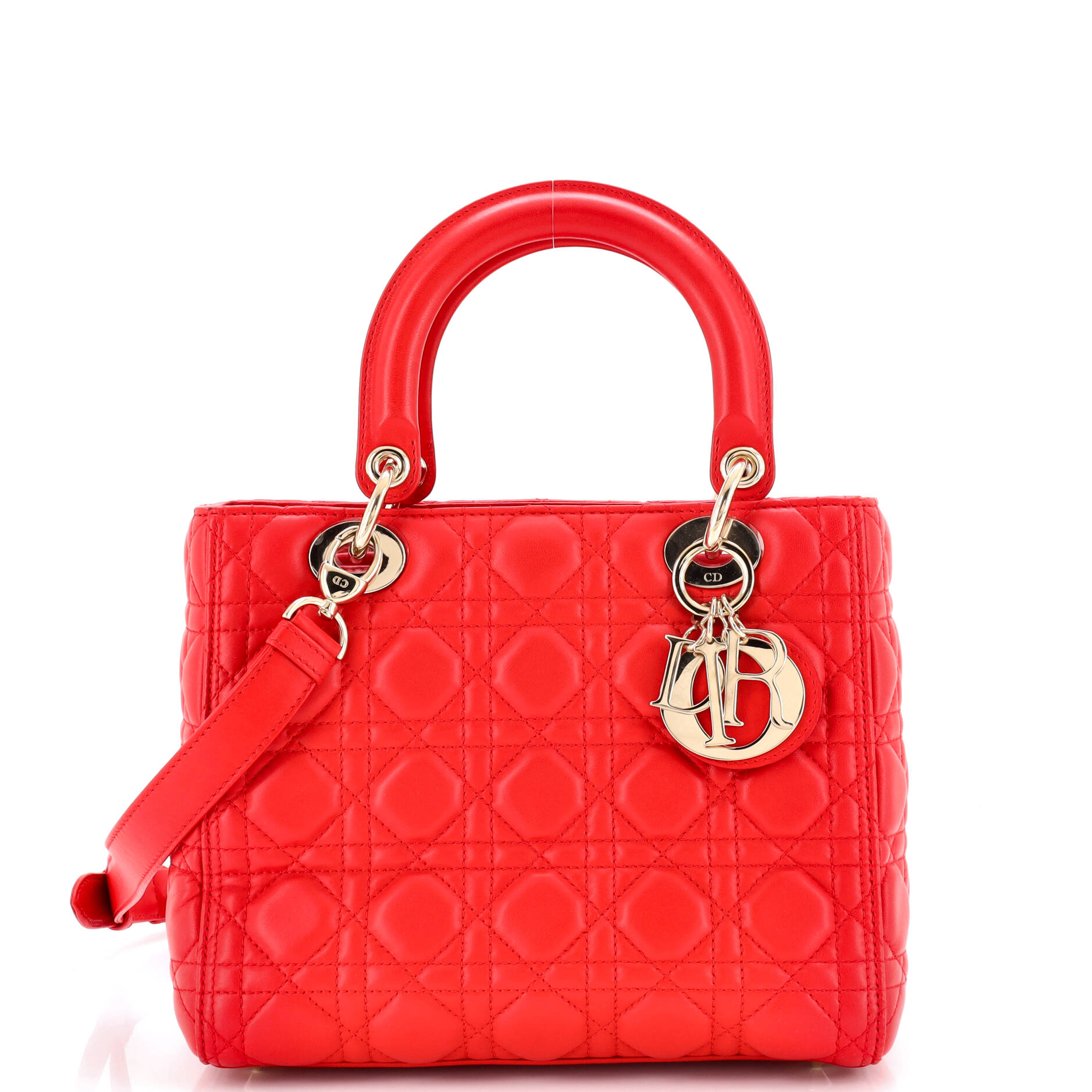 Lady Dior Bag Cannage Quilt Lambskin Medium