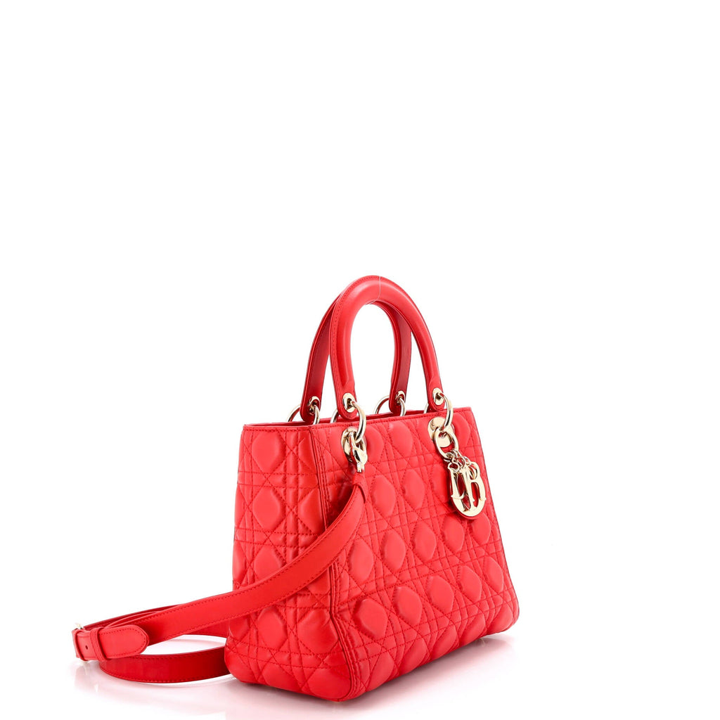 Lady Dior Bag Cannage Quilt Lambskin Medium
