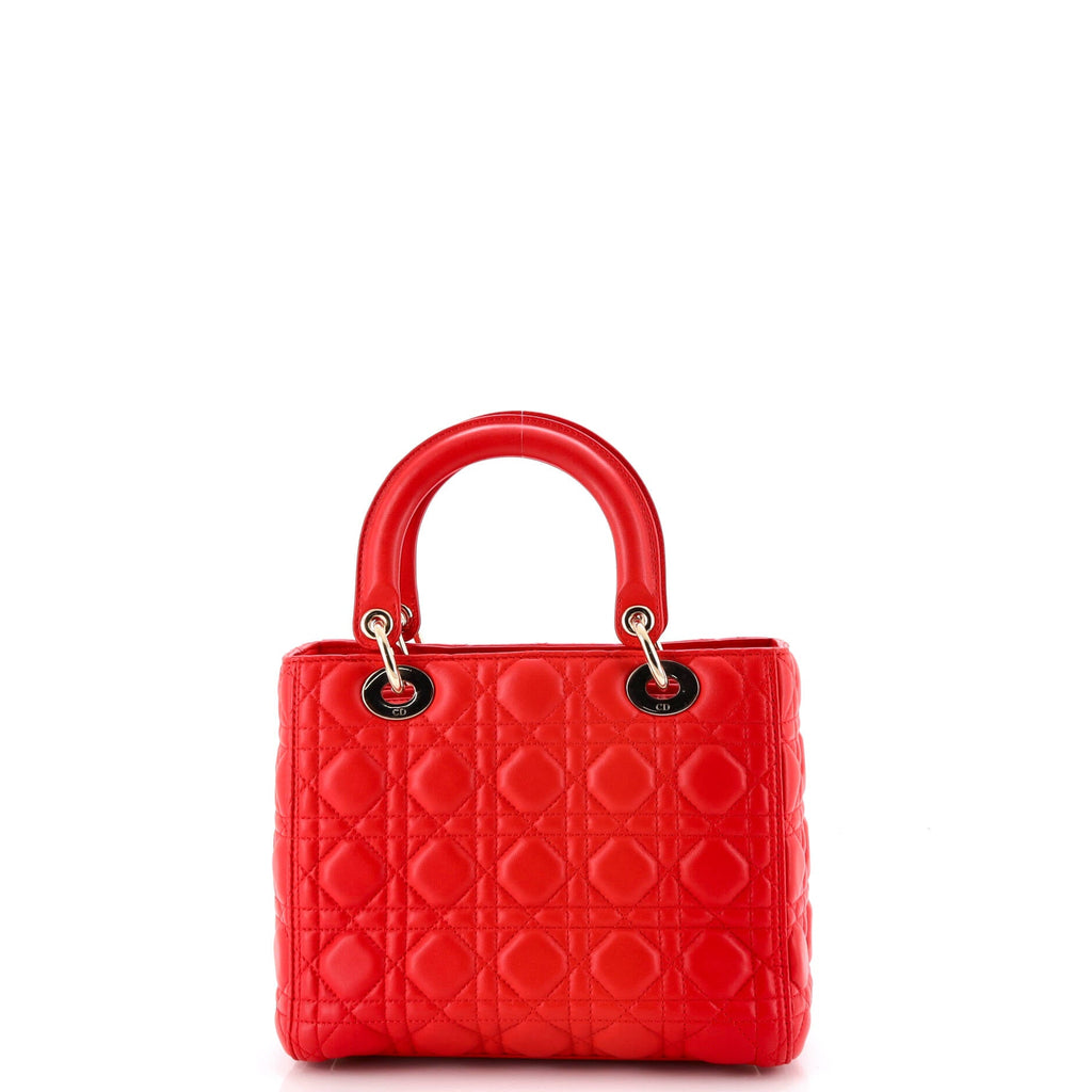 Lady Dior Bag Cannage Quilt Lambskin Medium