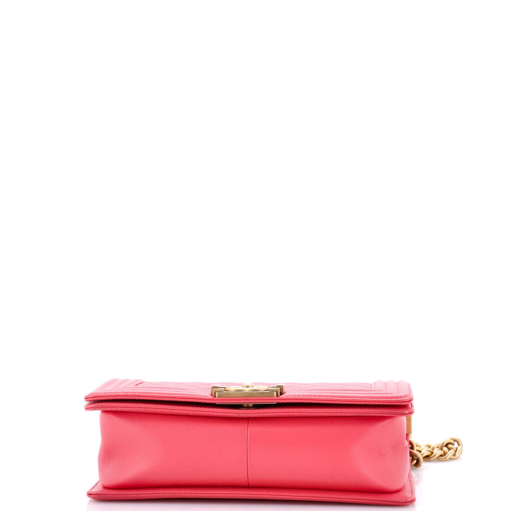 Boy Flap Bag Quilted Caviar Old Medium