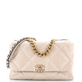 19 Flap Bag Quilted Leather Maxi