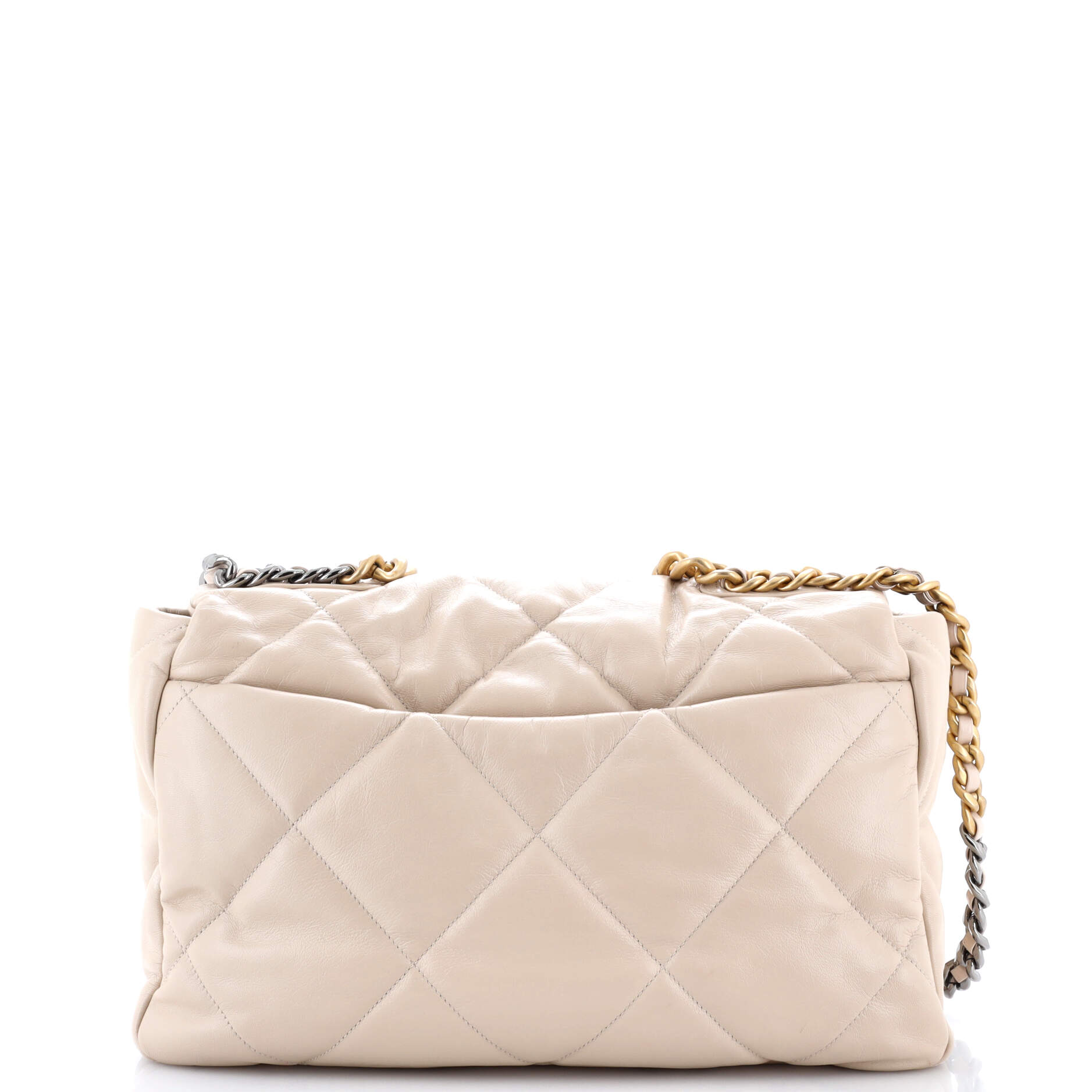 19 Flap Bag Quilted Leather Maxi