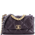 19 Flap Bag Quilted Leather Large