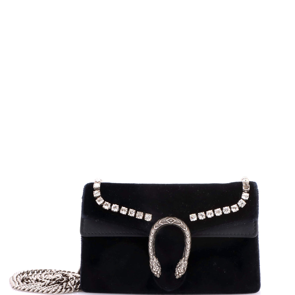Dionysus Bag Crystal Embellished Velvet Super Mini