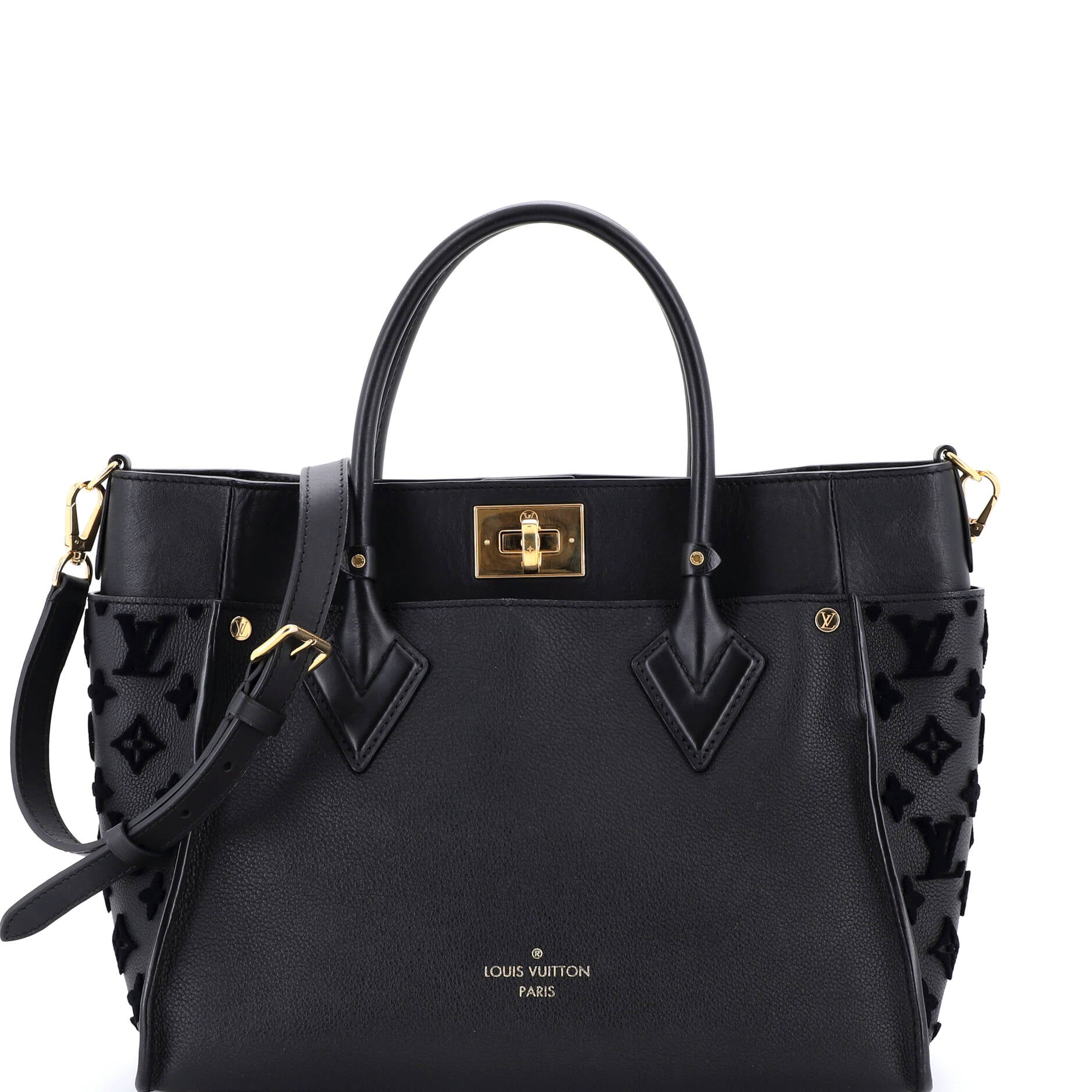 On My Side Tote Monogram Tuffetage Leather MM