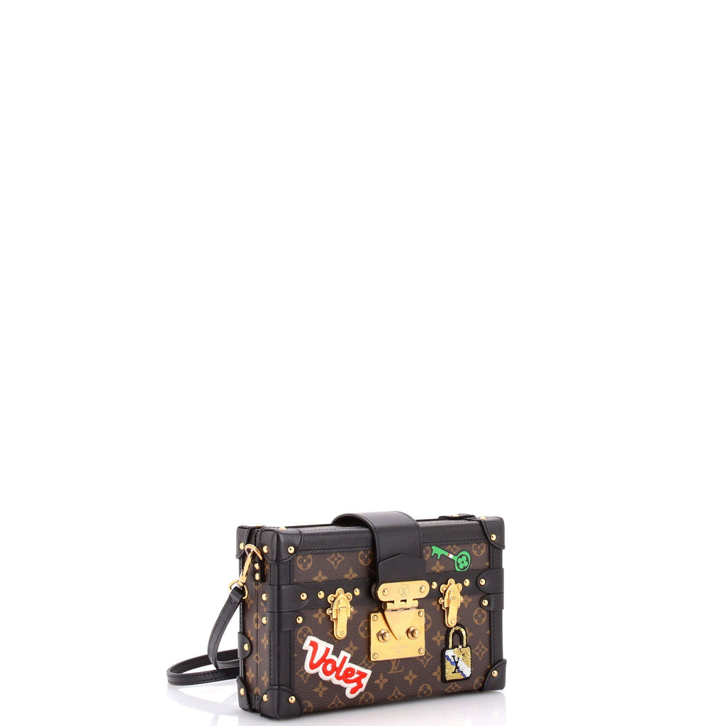 Petite Malle Handbag Limited Edition Patches Monogram Canvas
