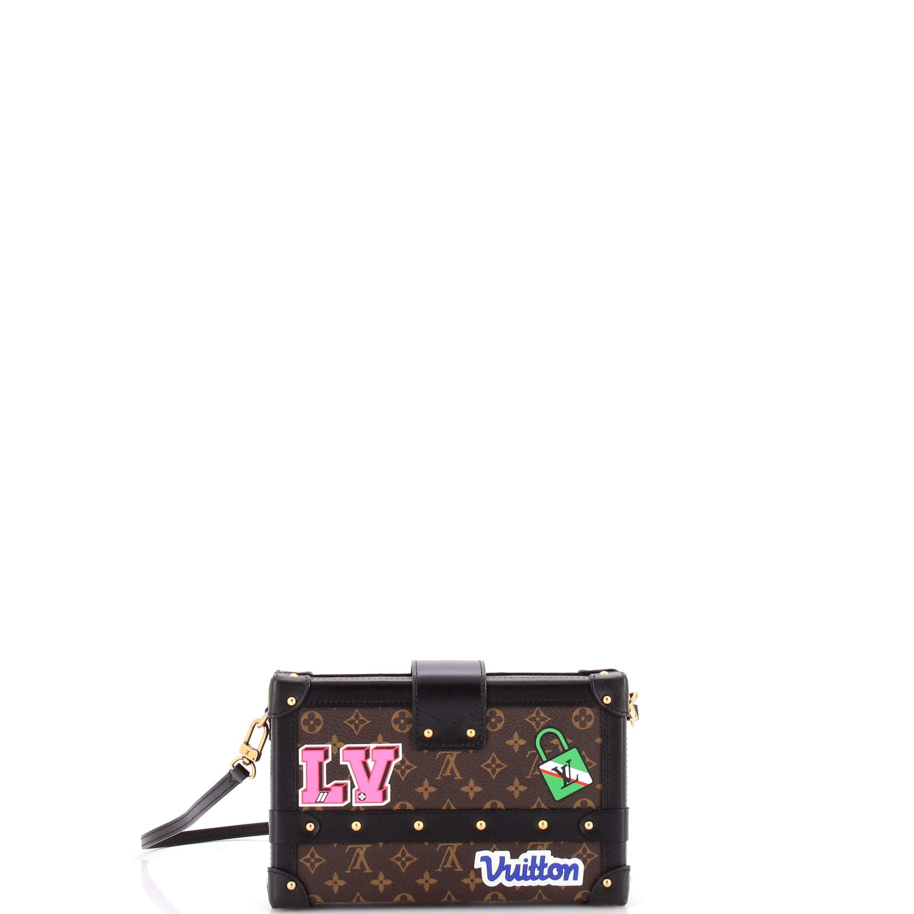 Petite Malle Handbag Limited Edition Patches Monogram Canvas