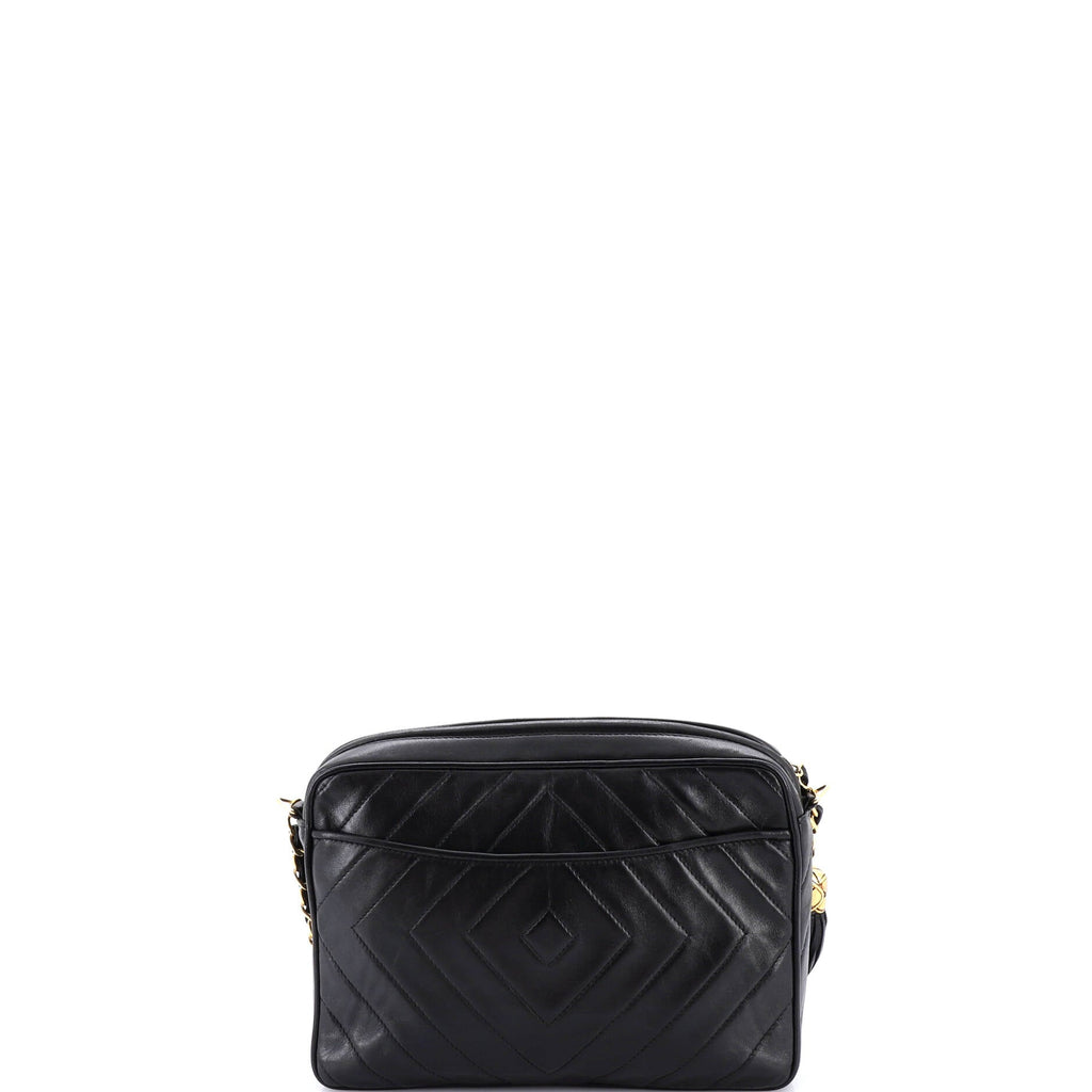 Vintage Diamond CC Camera Bag Chevron Lambskin Medium