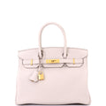 Birkin Handbag Light Togo with Gold Hardware 30
