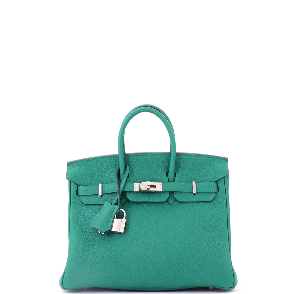 Birkin Handbag Vert Vertigo Togo with Palladium Hardware 25