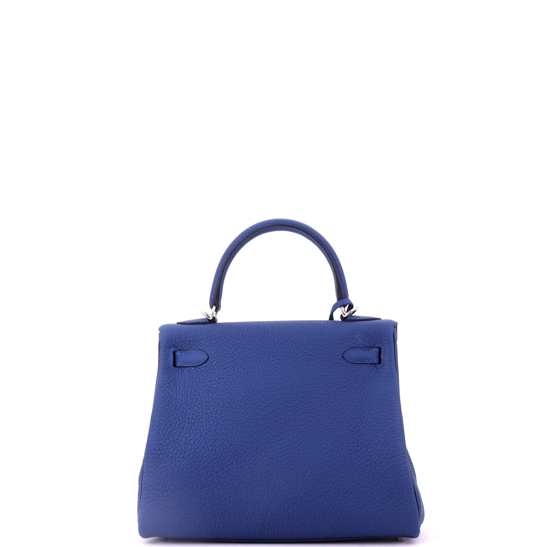 Kelly Handbag Bleu Tie Togo with Palladium Hardware 25