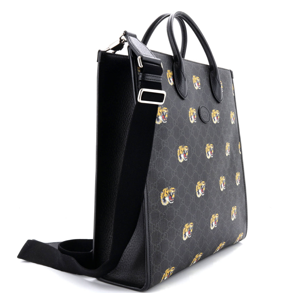 Interlocking G Tote Printed GG Coated Canvas Vertical
