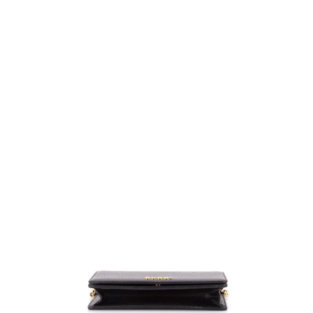 Petite GG Marmont Chain Wallet Leather Mini