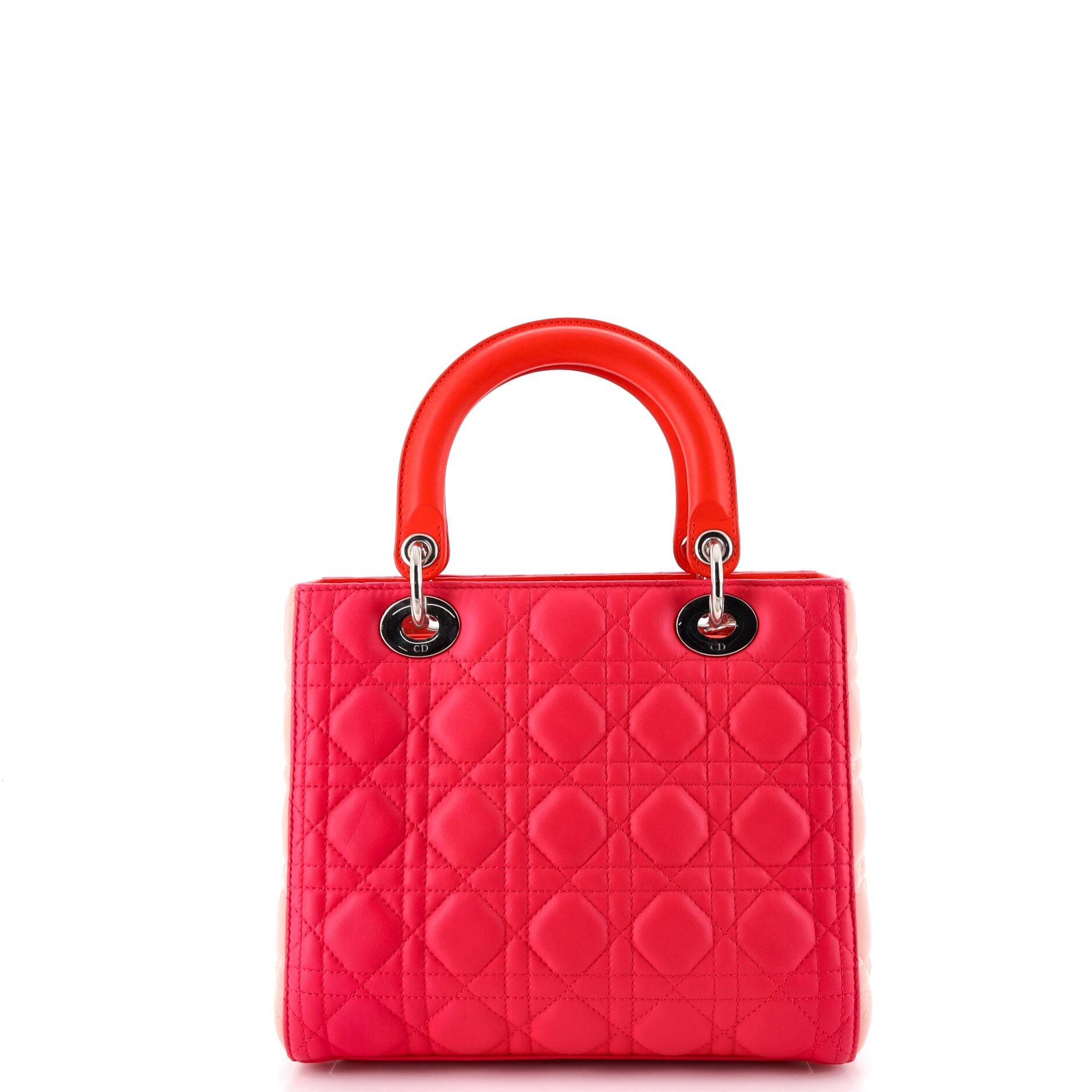 Tricolor Lady Dior Bag Cannage Quilt Lambskin Medium