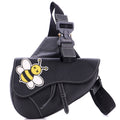 KAWS Saddle Crossbody Bag Leather with Applique