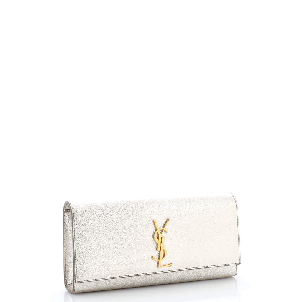 Classic Monogram Clutch Metallic Calfskin Long