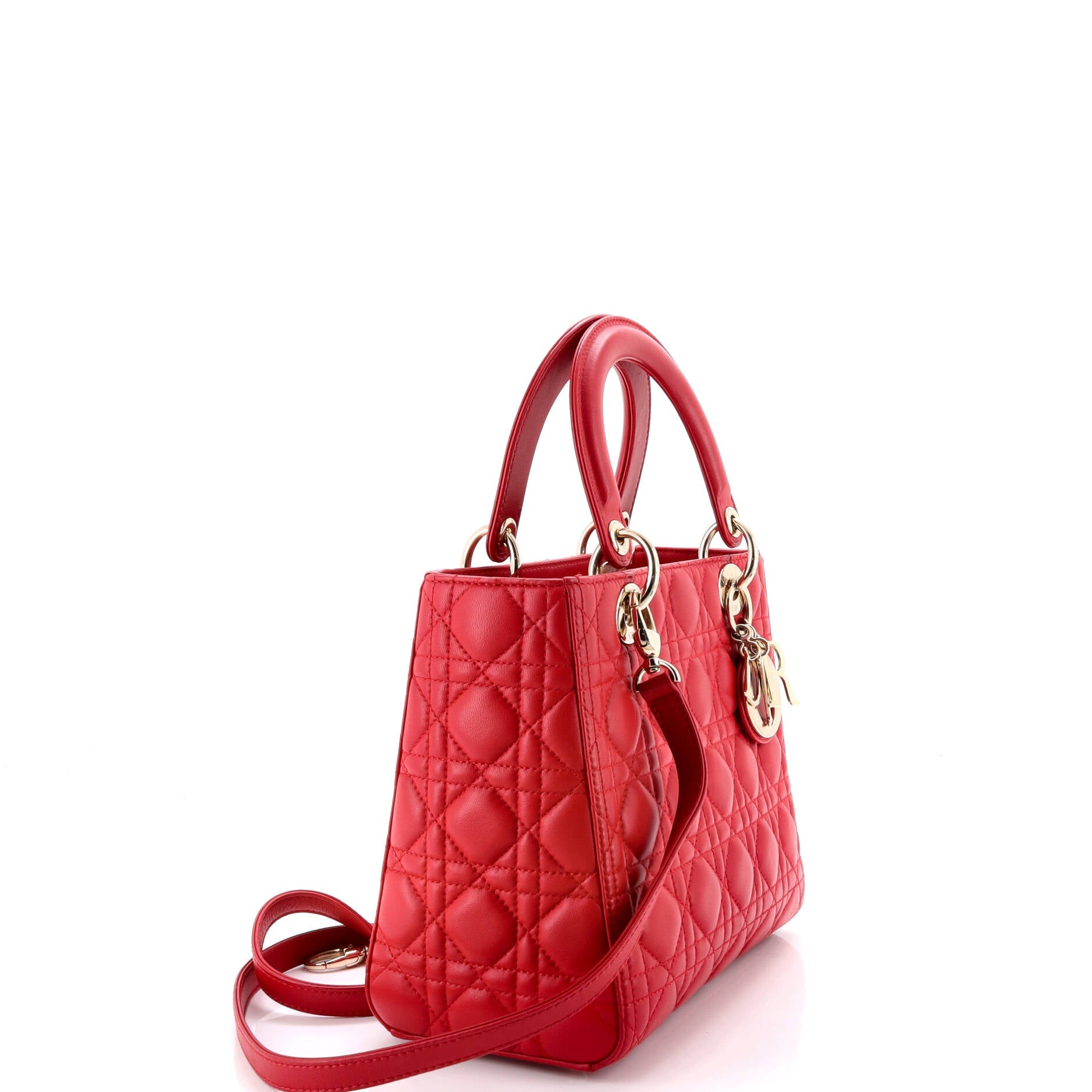 Lady Dior Bag Cannage Quilt Lambskin Medium