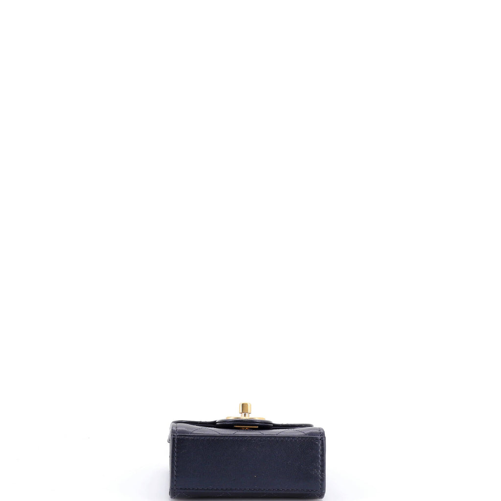 Chic Pearls Flap Clutch with Chain Quilted Goatskin Mini