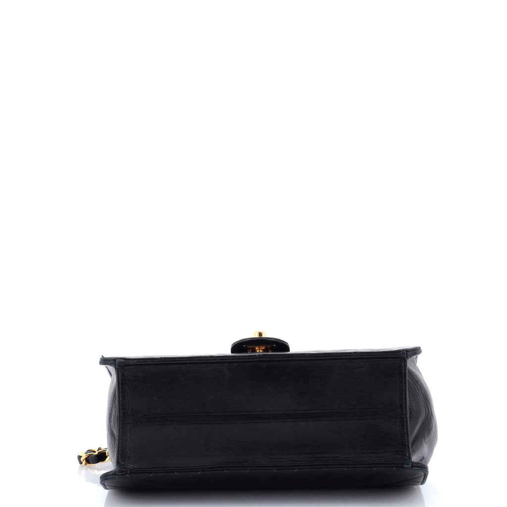 Vintage Clutch with Chain Quilted Leather Small