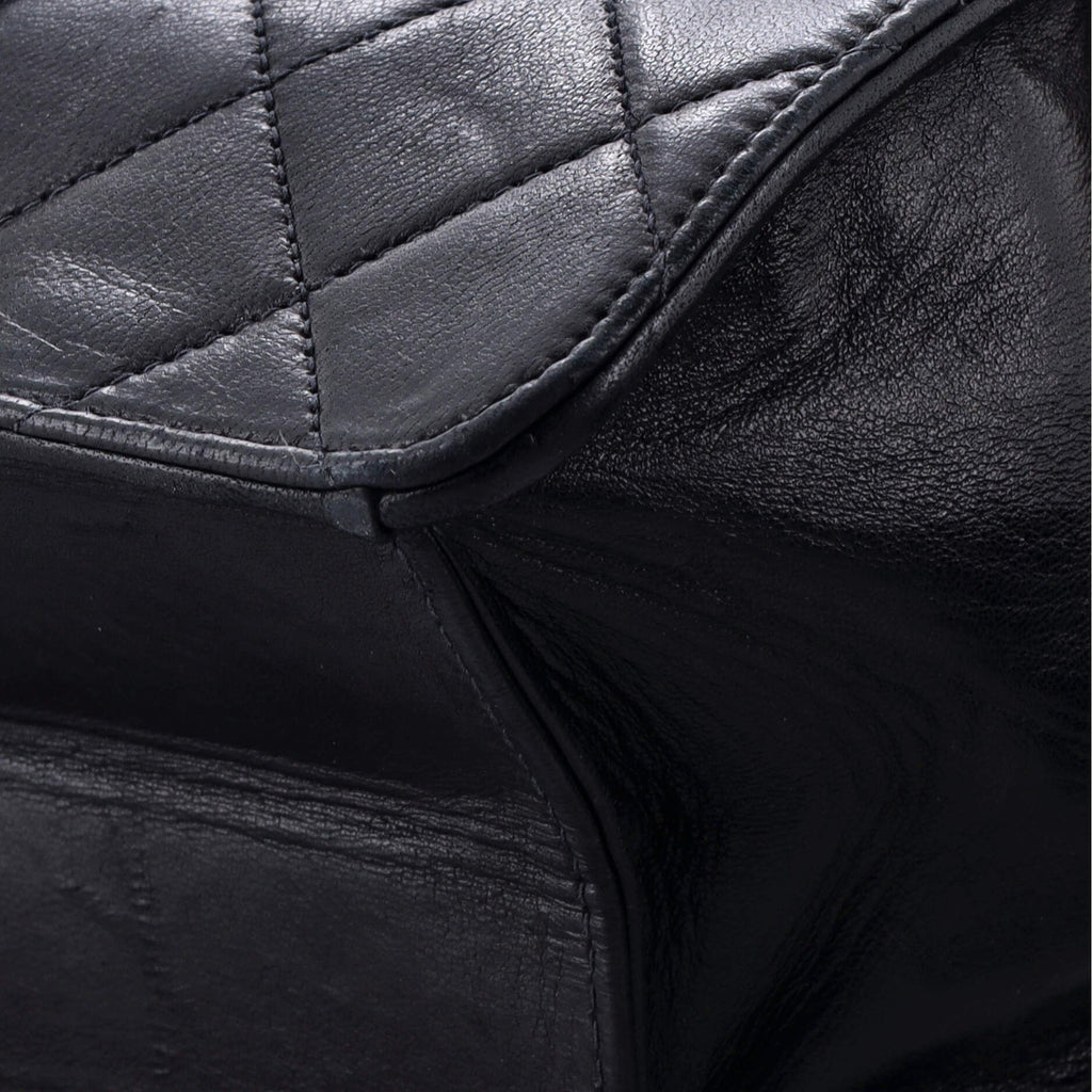 Vintage Clutch with Chain Quilted Leather Small