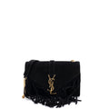Classic Monogram Fringe Crossbody Bag Suede Small