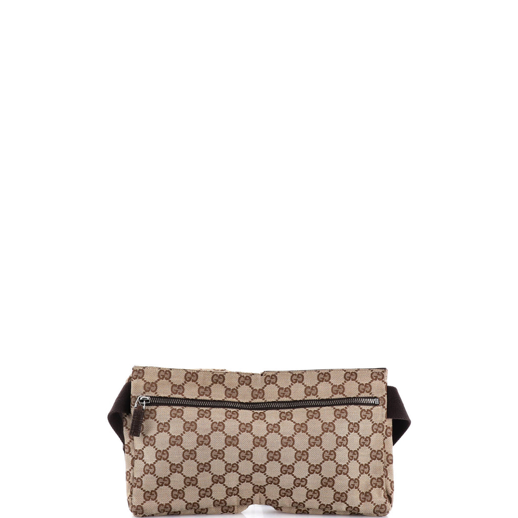 Vintage Double Belt Bag GG Canvas with Leather