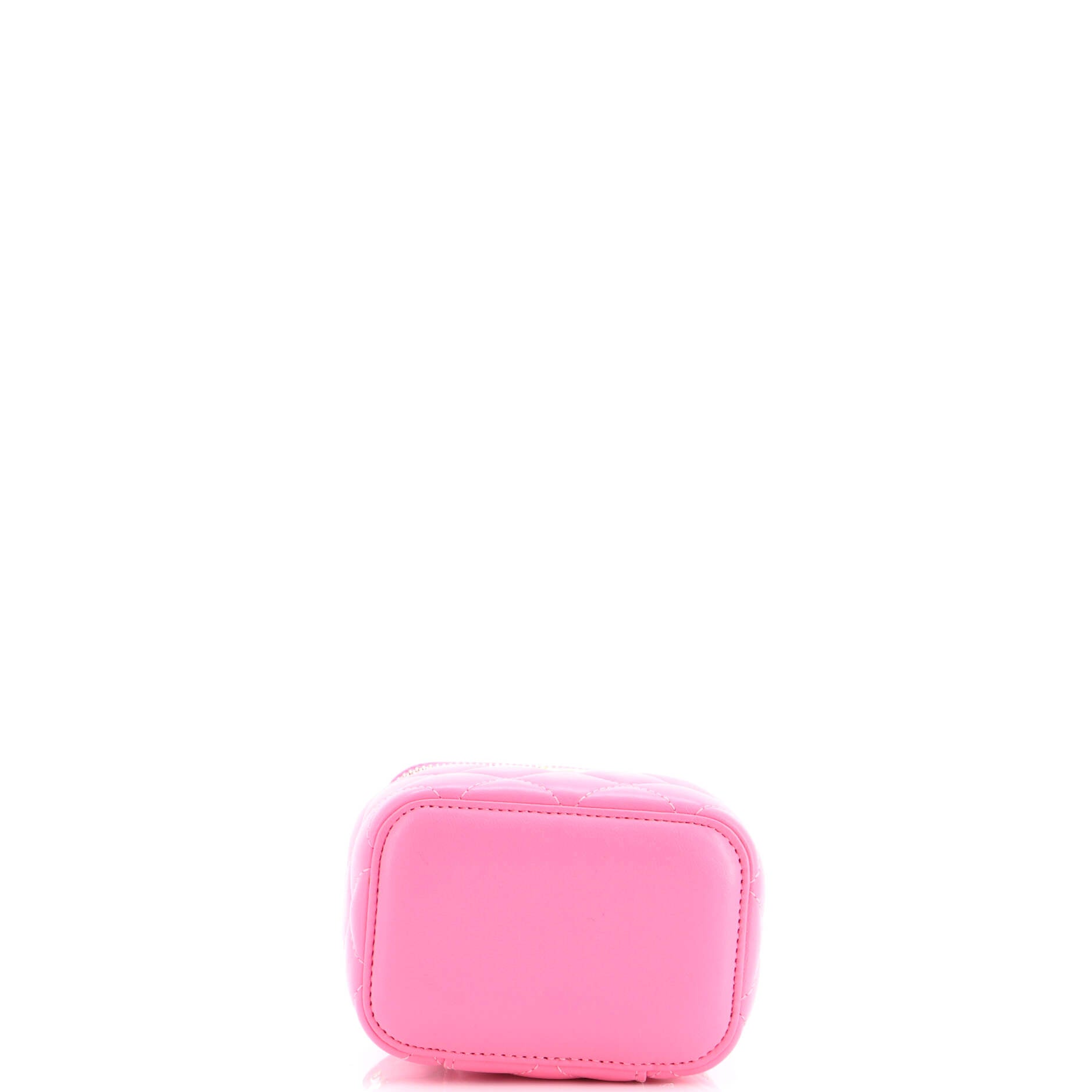 Pearl Crush Vanity Case with Chain Quilted Lambskin Mini