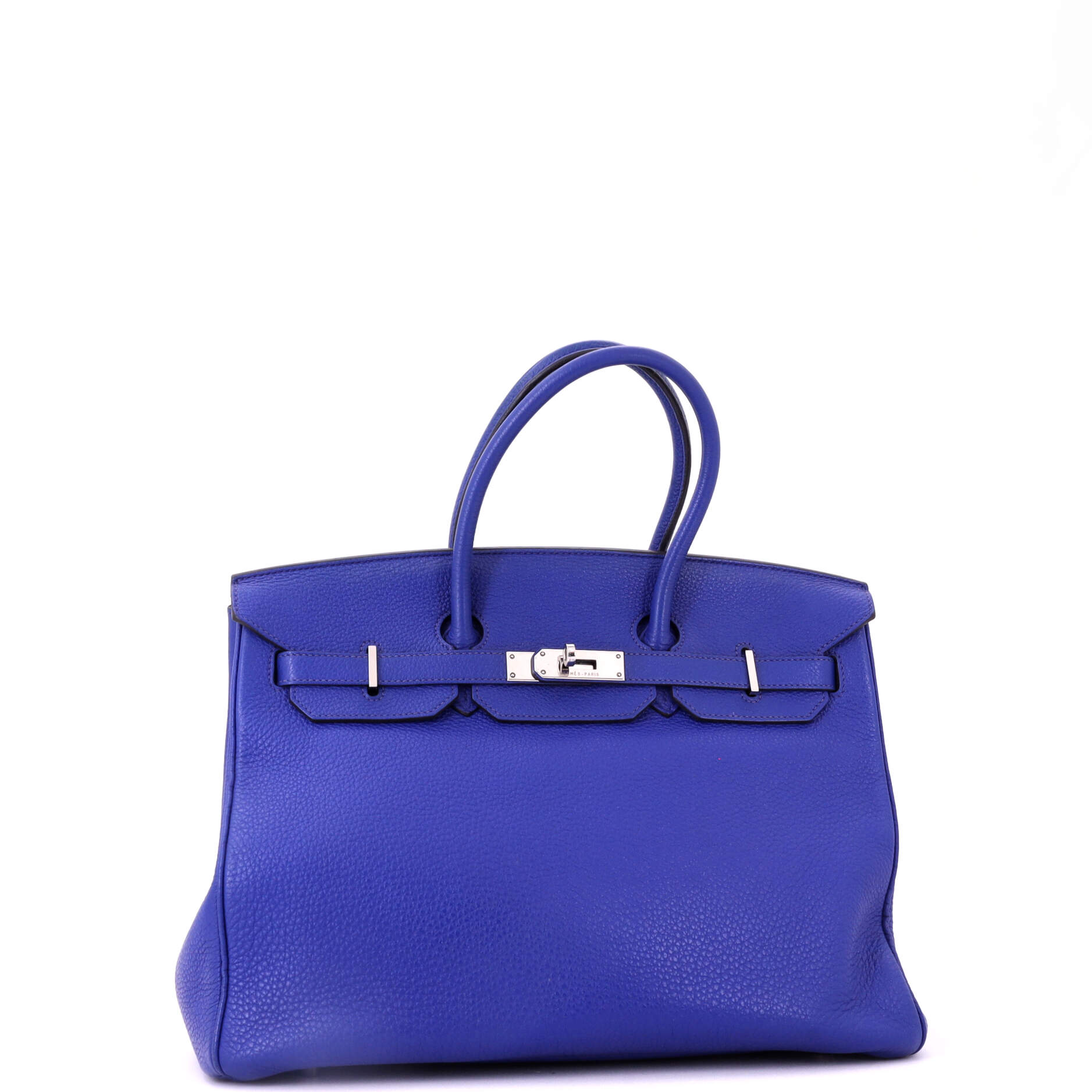 Birkin Handbag Bleu Electrique Togo with Palladium Hardware 35