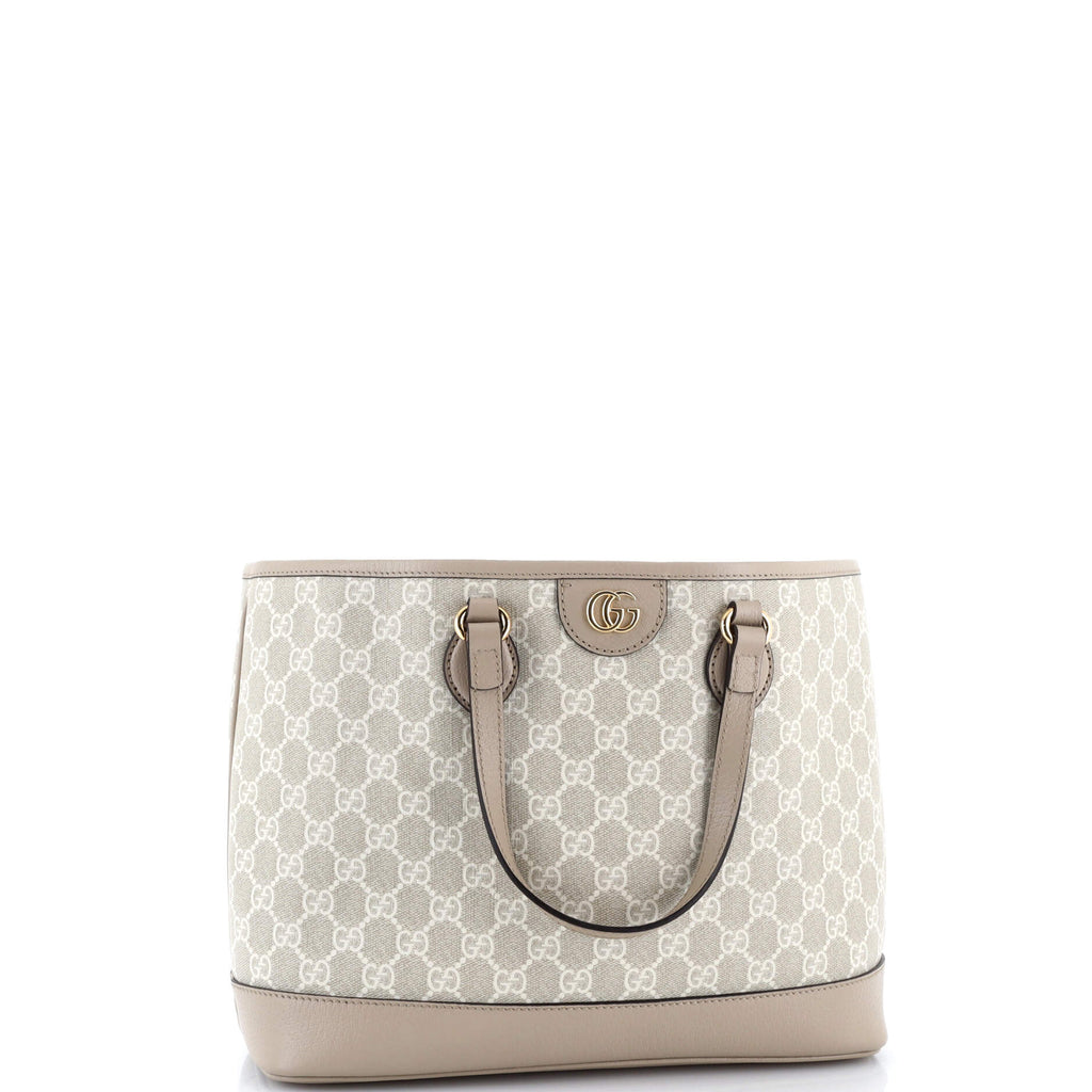 Ophidia Top Handle Shopping Tote GG Coated Canvas and Leather Small