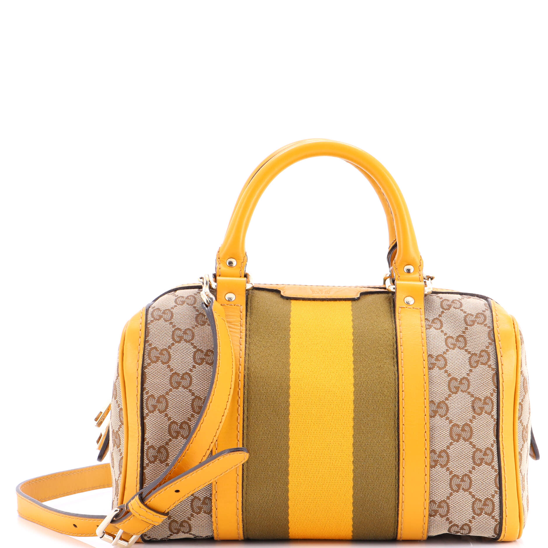 Vintage Web Boston Bag GG Canvas Small