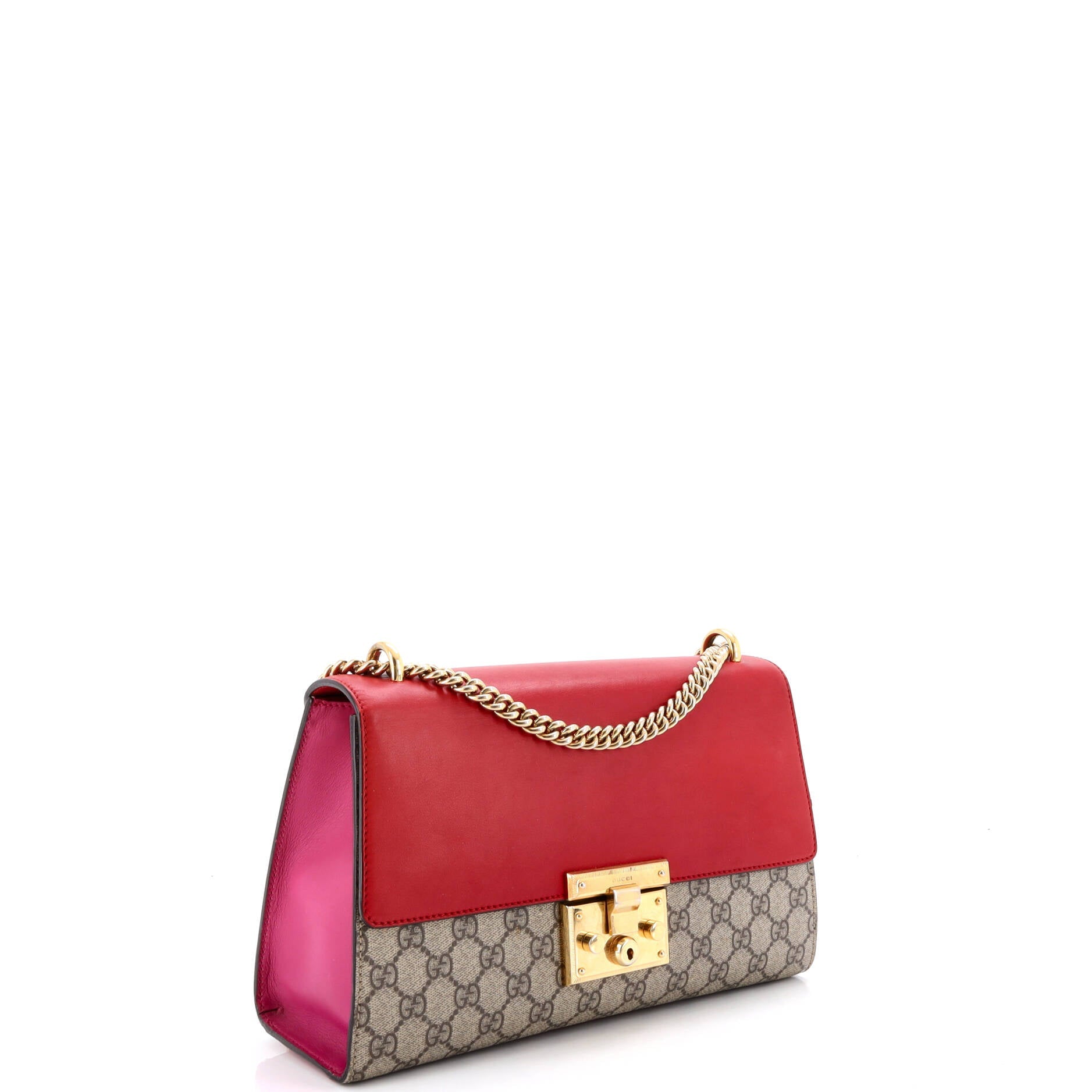 Padlock Shoulder Bag GG Coated Canvas and Leather Medium
