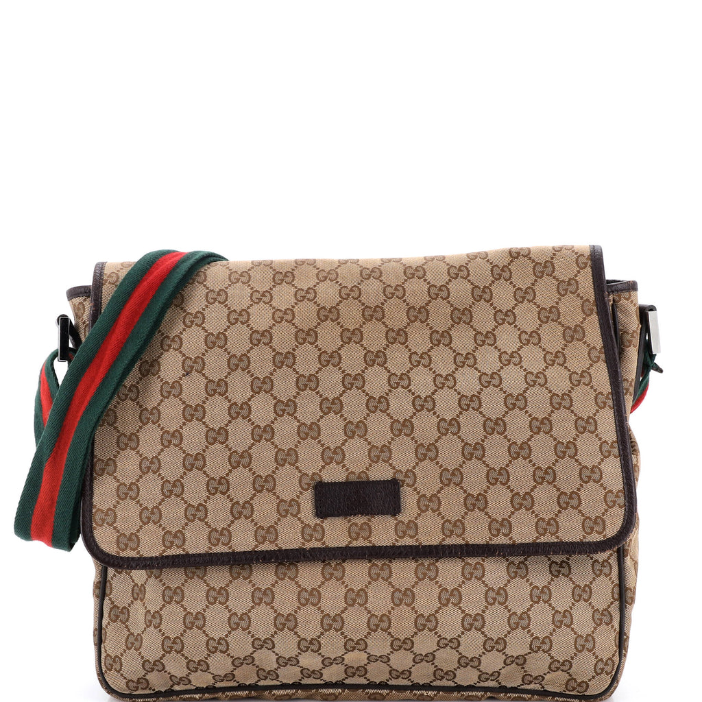 Web Strap Flap Messenger GG Canvas Medium