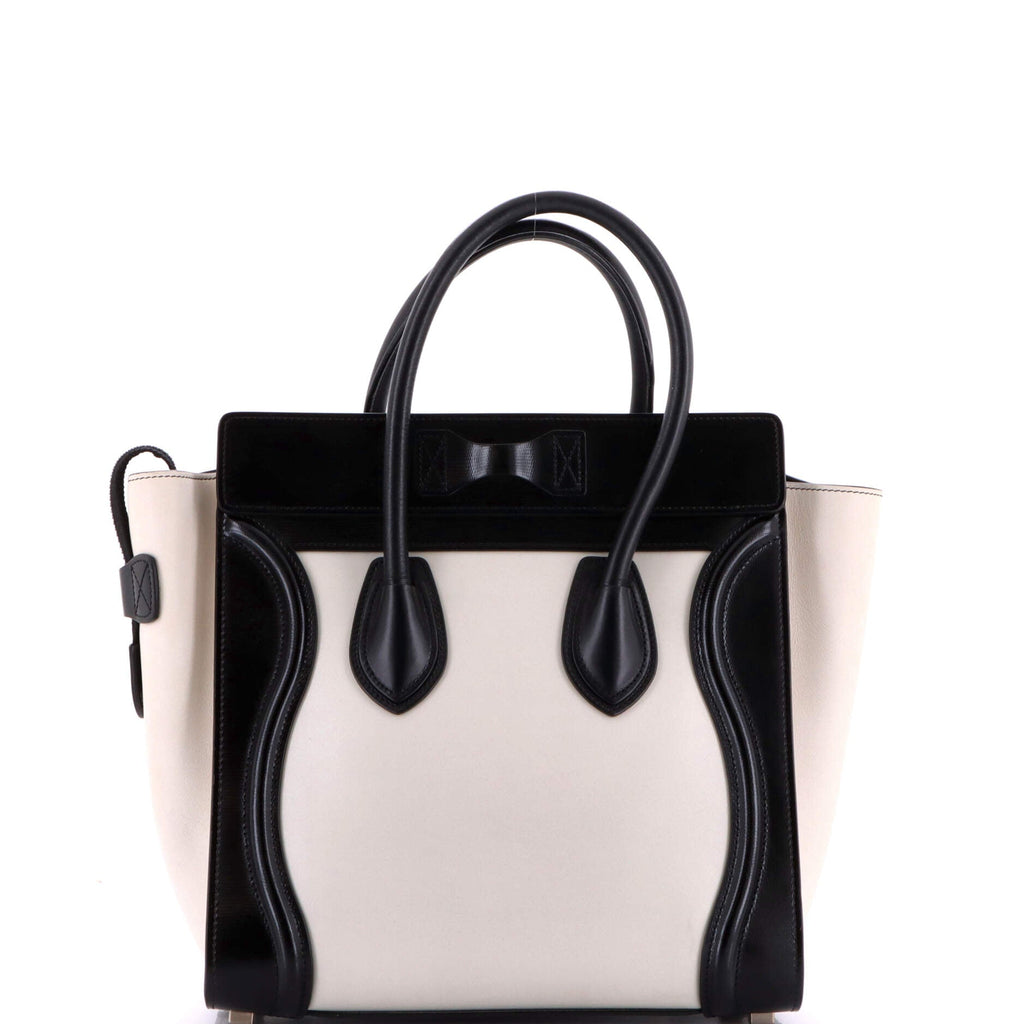 Bicolor Luggage Bag Lizard and Leather Micro