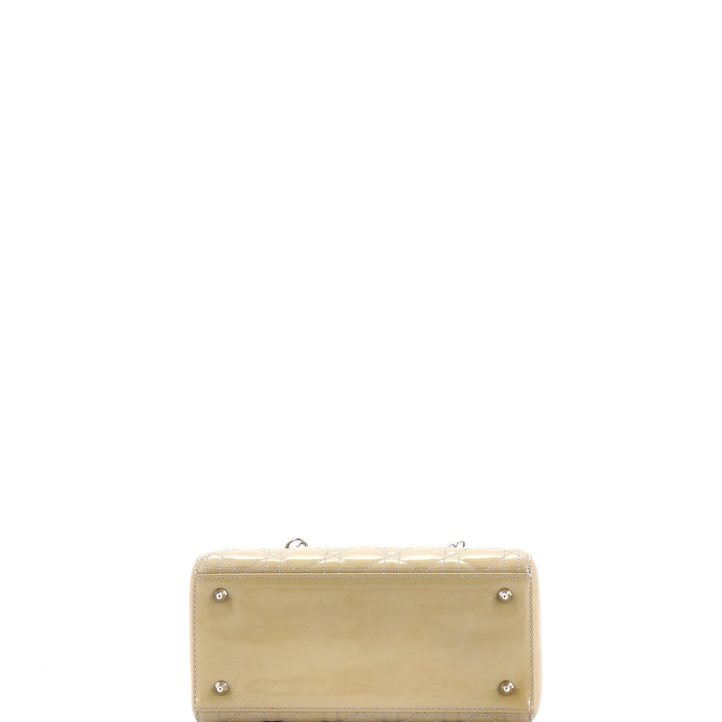 Lady Dior Bag Cannage Quilt Patent Medium