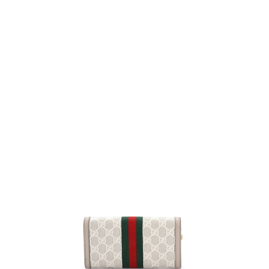 Ophidia Wallet on Chain GG Coated Canvas with Leather