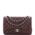 Classic Double Flap Bag Quilted Caviar Jumbo